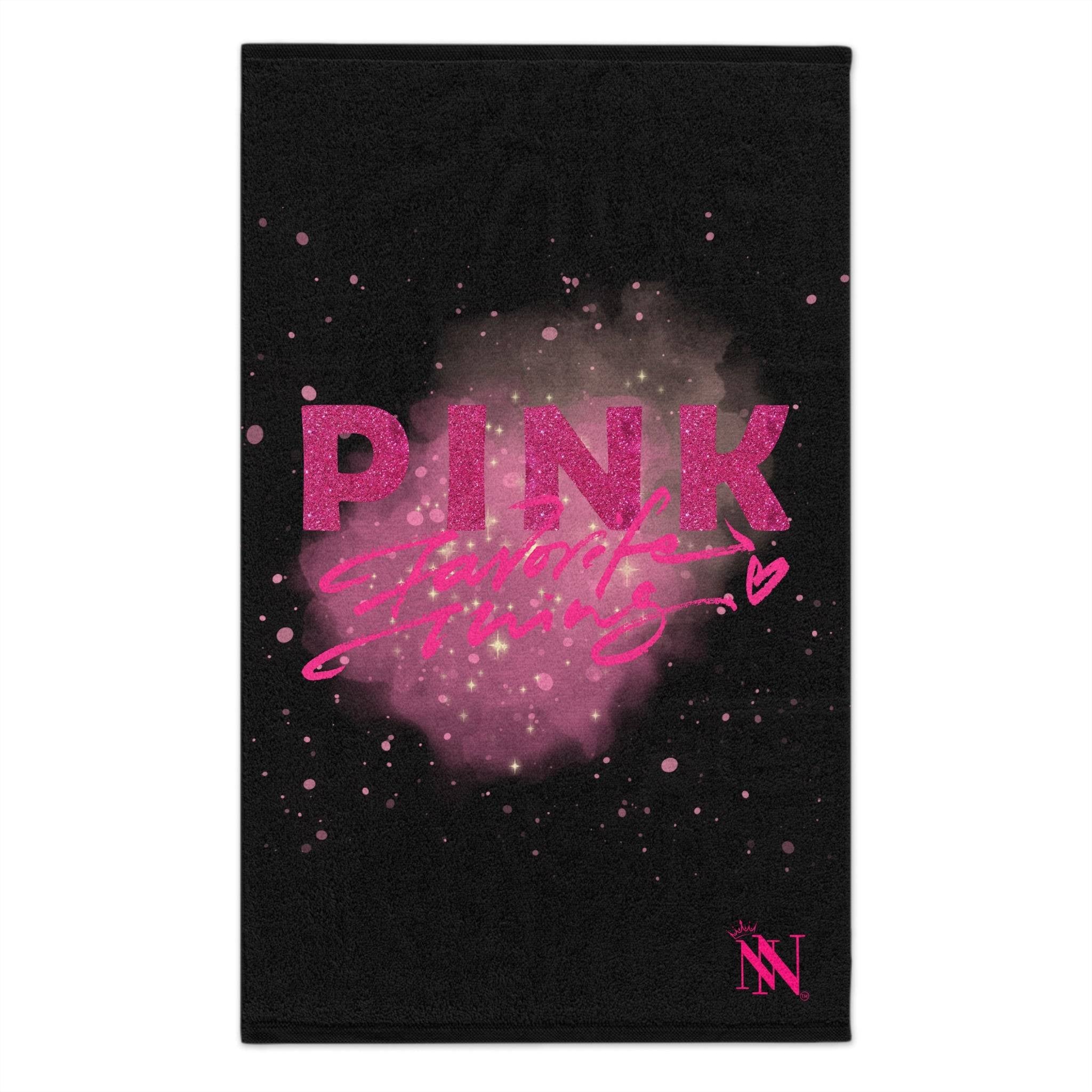 Pink Favorite Thing Black Mix & Match Soft Sex Towels | Flirty Lovers’ Gifts