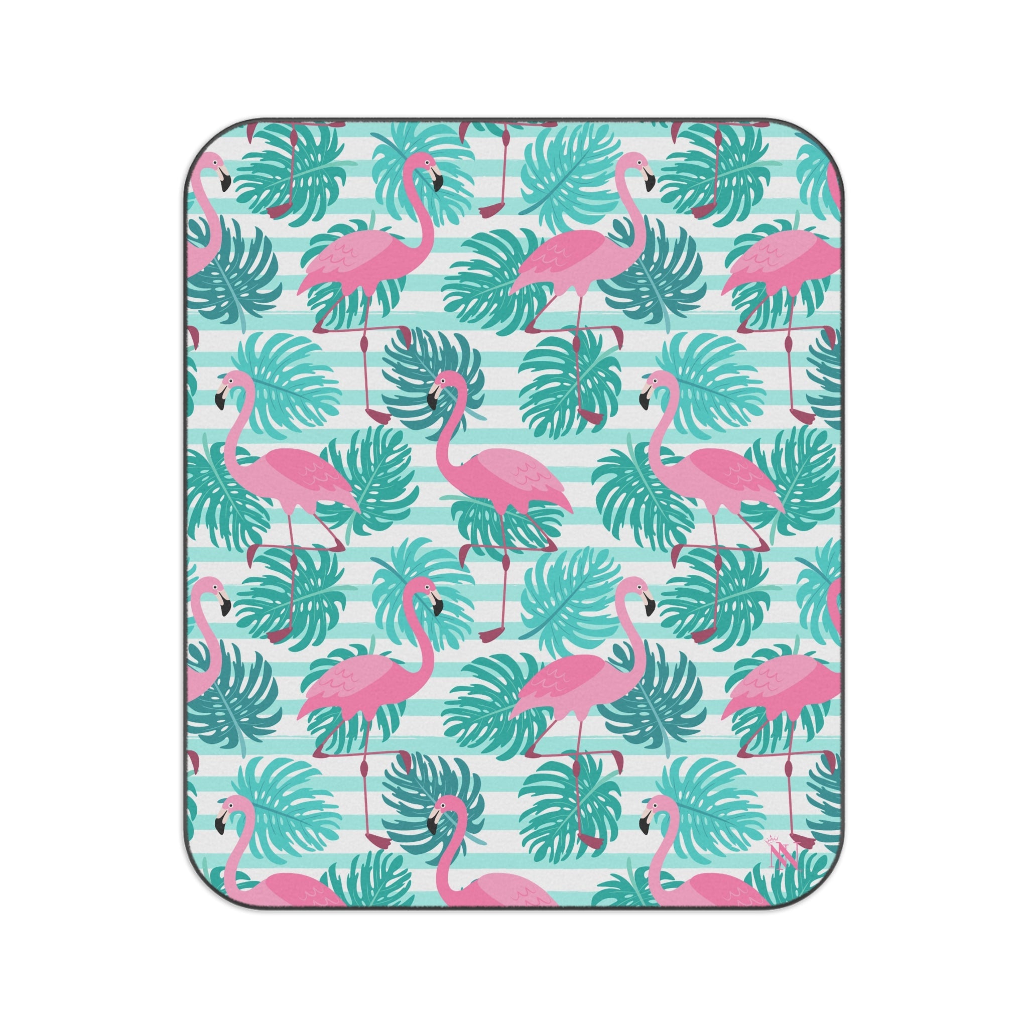Pink Flamingo Hawaiian Shirt | Mix Match Fun-Flirty Lovers’ Water-Resistant Blankets