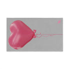 Pink Heart Balloon Bow 3D Print Light Grey | Mix & Match Original Fun-Flirty Lovers’ Towels