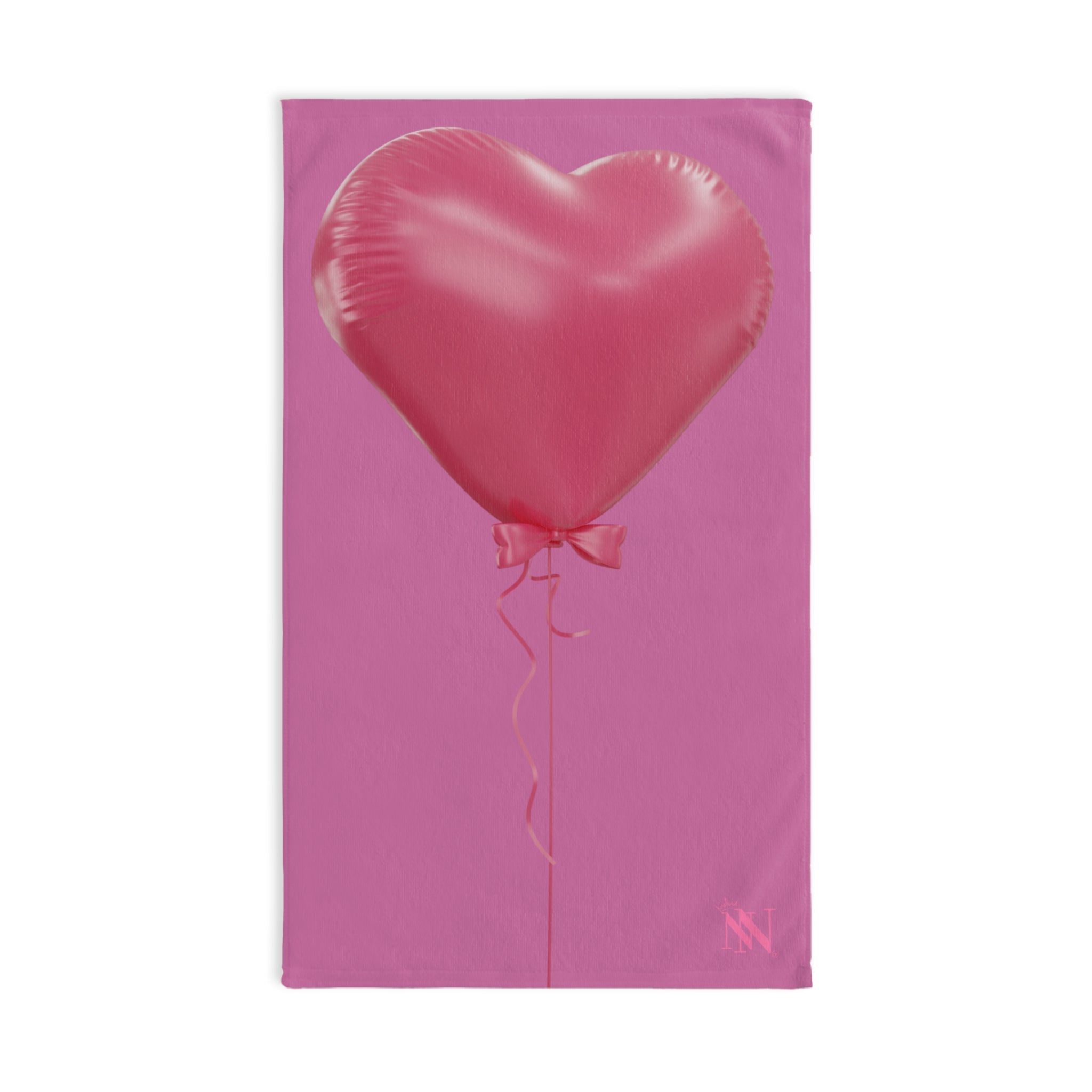 Pink Heart Balloon Bow 3D Print Soft Pink | Mix & Match Original Fun-Flirty Lovers’ Towels