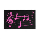 Pink Love Notes Black | Mix & Match Original Fun-Flirty Lovers’ Towels