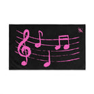 Pink Love Notes Black | Mix & Match Original Fun-Flirty Lovers’ Towels