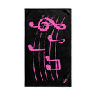 Pink Love Notes Black | Mix & Match Original Fun-Flirty Lovers’ Towels