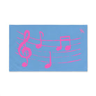 Pink Love Notes Light Blue | Mix & Match Original Fun-Flirty Lovers’ Towels