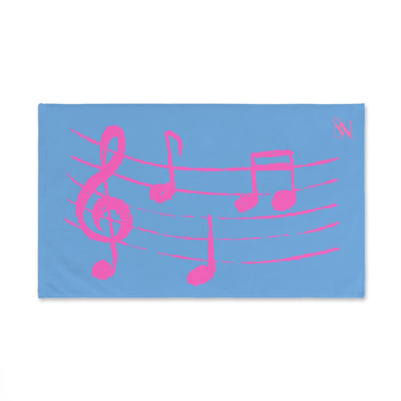 Pink Love Notes Light Blue | Mix & Match Original Fun-Flirty Lovers’ Towels
