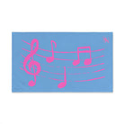 Pink Love Notes Light Blue | Mix & Match Original Fun-Flirty Lovers’ Towels