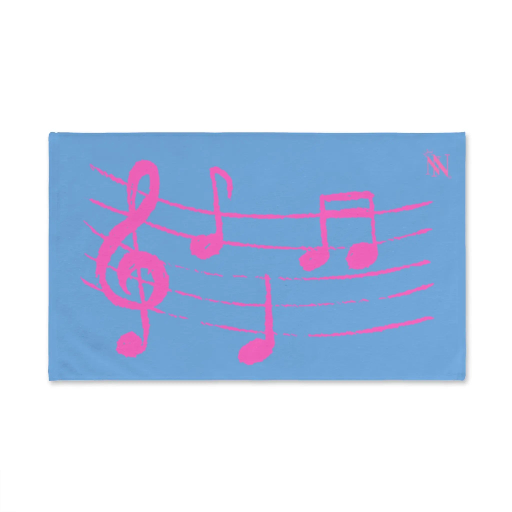 Pink Love Notes Light Blue | Mix & Match Original Fun-Flirty Lovers’ Towels