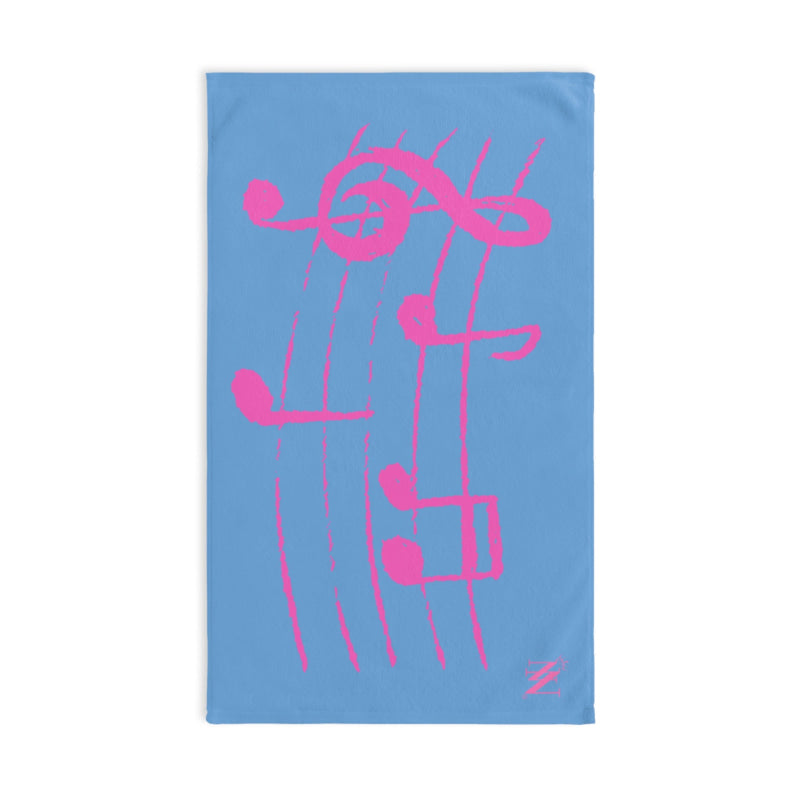 Pink Love Notes Light Blue | Mix & Match Original Fun-Flirty Lovers’ Towels
