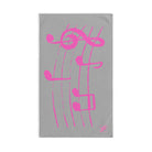 Pink Love Notes Light Grey | Mix & Match Original Fun-Flirty Lovers’ Towels
