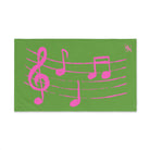Pink Love Notes Lime Green | Mix & Match Original Fun-Flirty Lovers’ Towels