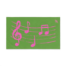 Pink Love Notes Lime Green | Mix & Match Original Fun-Flirty Lovers’ Towels