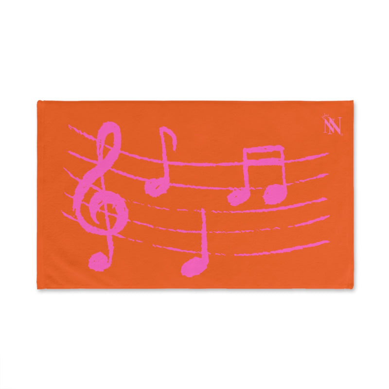 Pink Love Notes Orange | Mix & Match Original Fun-Flirty Lovers’ Towels