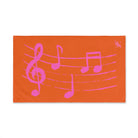 Pink Love Notes Orange | Mix & Match Original Fun-Flirty Lovers’ Towels
