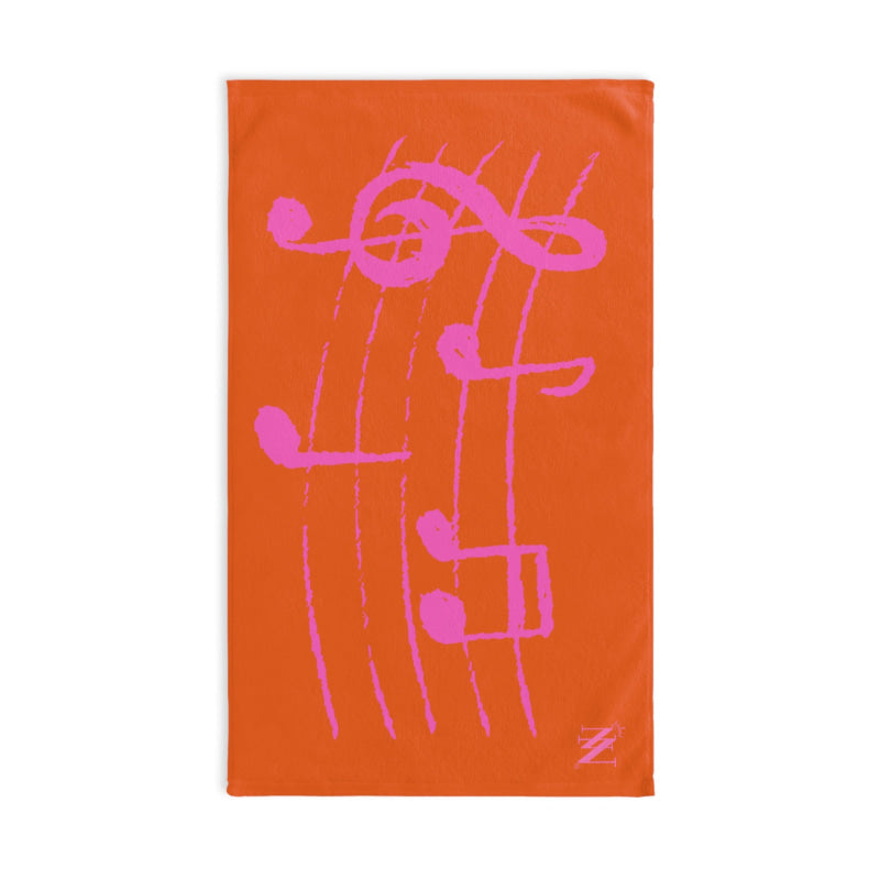 Pink Love Notes Orange | Mix & Match Original Fun-Flirty Lovers’ Towels