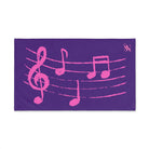 Pink Love Notes Purple | Mix & Match Original Fun-Flirty Lovers’ Towels