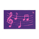 Pink Love Notes Purple | Mix & Match Original Fun-Flirty Lovers’ Towels