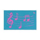 Pink Love Notes Turquoise | Mix & Match Original Fun-Flirty Lovers’ Towels