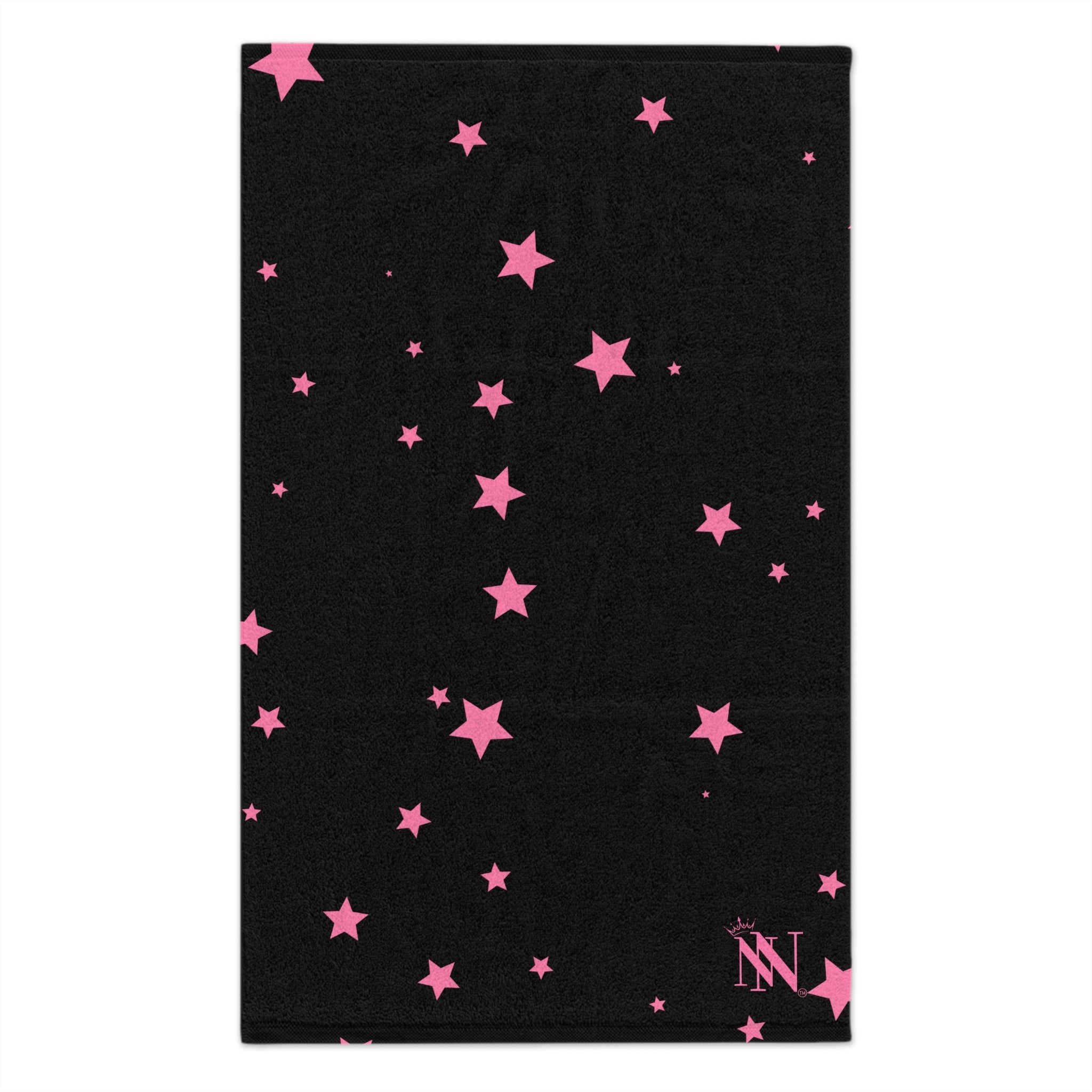Pink Star Pattern Black | Mix & Match Soft Fun-Flirty Lovers’ Towels