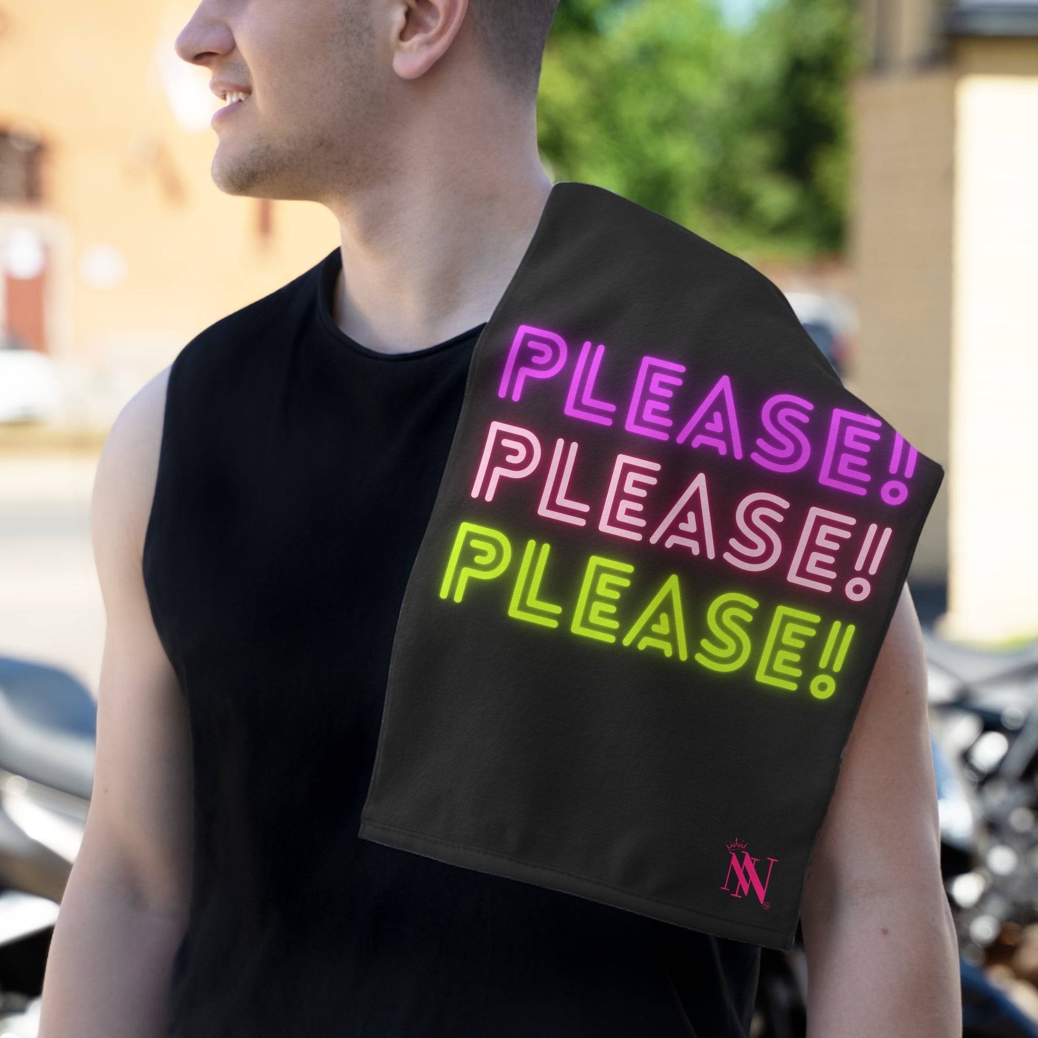 Please! Please! Black Mix & Match Soft Sex Towels | Flirty Lovers’ Gifts