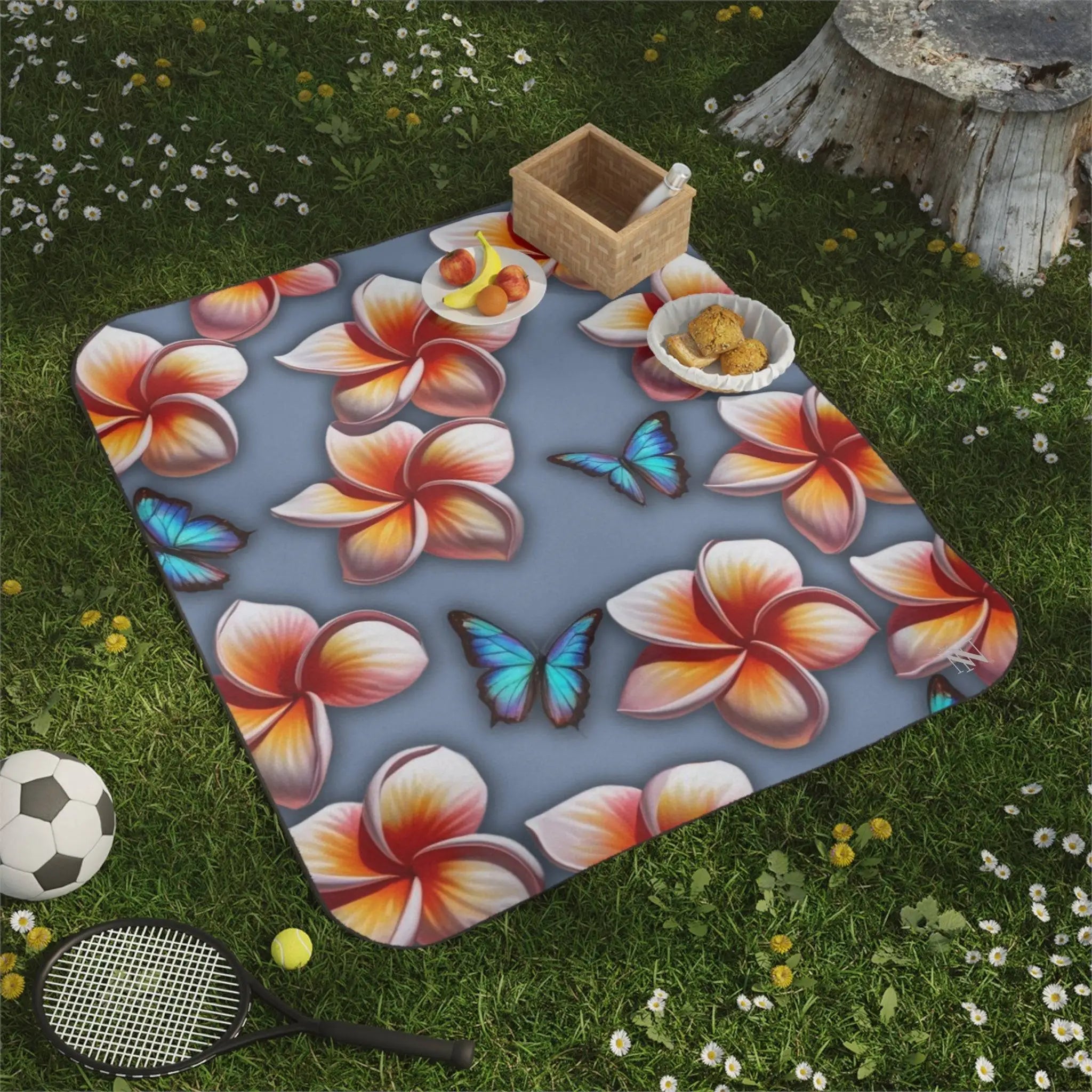 Pleasure in Plumeria | Mix Match Fun-Flirty Lovers’ Water-Resistant Blankets