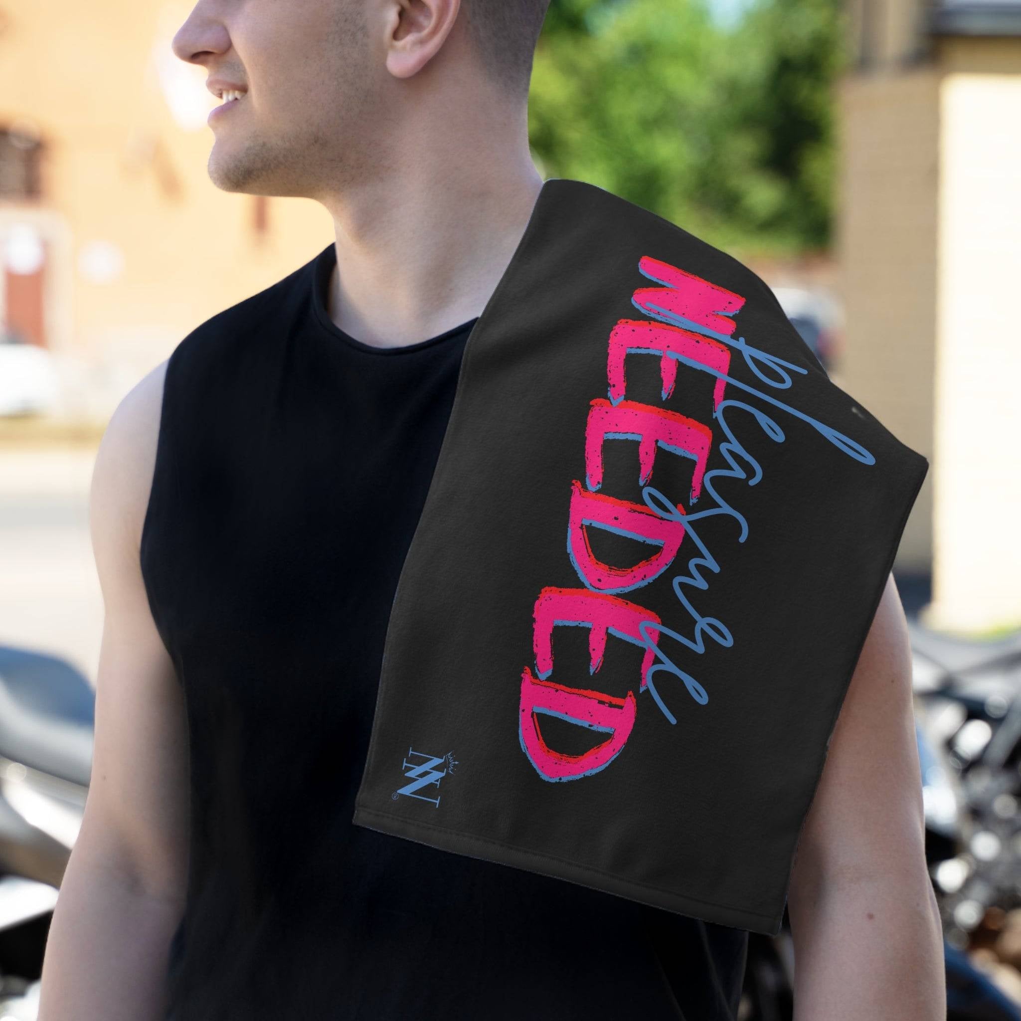 Pleasure Needed Black | Mix & Match Soft Sex Towels | Flirty Lovers’ Gifts