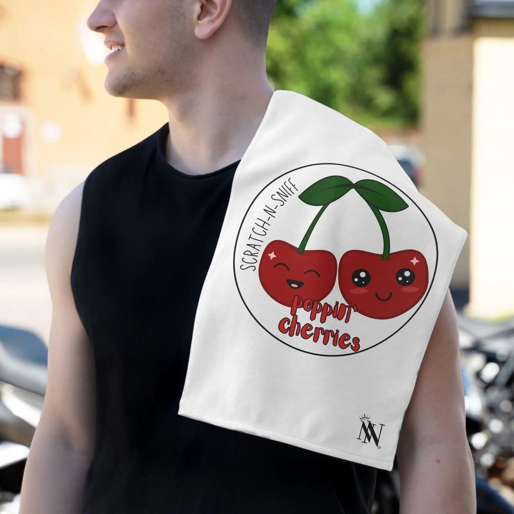 Poppin Cherries’ Scratch-N-Sniff | Mix & Match Soft Fun-Flirty Lovers’ Towels