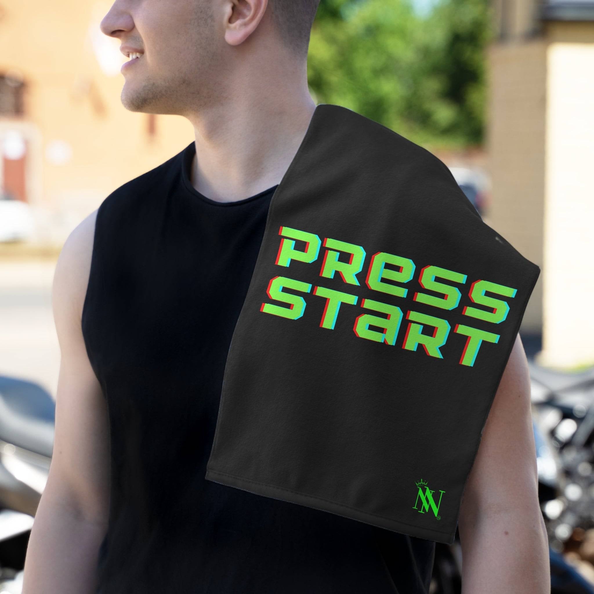 Press Start Black Mix & Match Soft Sex Towels | Flirty Lovers’ Gifts