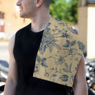 Pretty Blue Floral Gold | Mix & Match Soft Fun-Flirty Lovers’ Towels