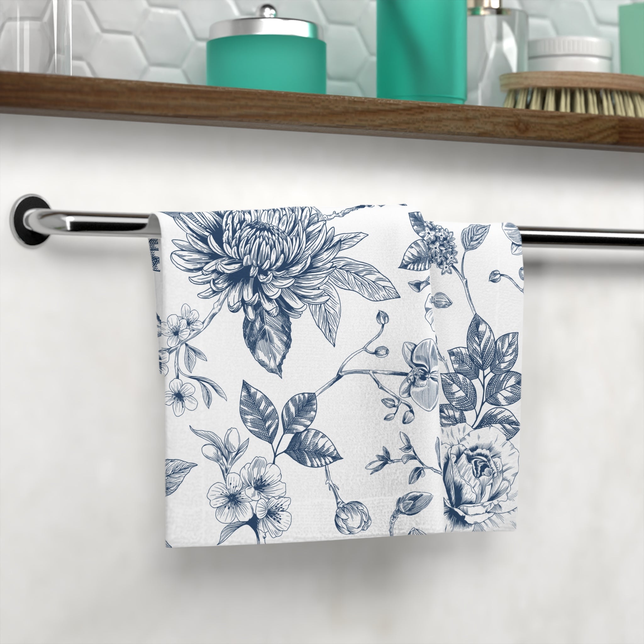 Pretty Blue Floral | Mix & Match Lils’ Fun-Flirty Lovers’ Towels