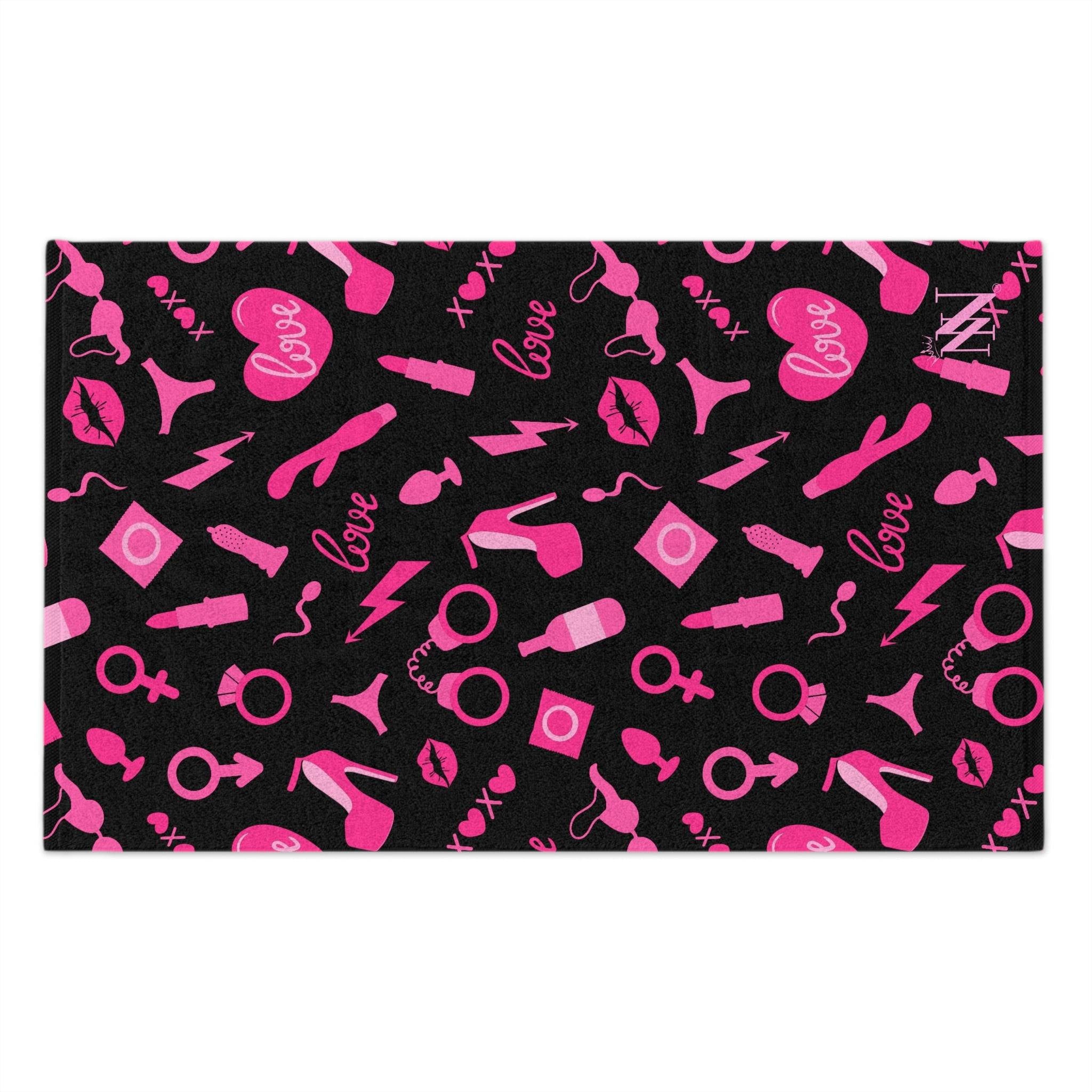 Pretty in Pink Black Mix & Match Soft Sex Towels | Flirty Lovers’ Gifts