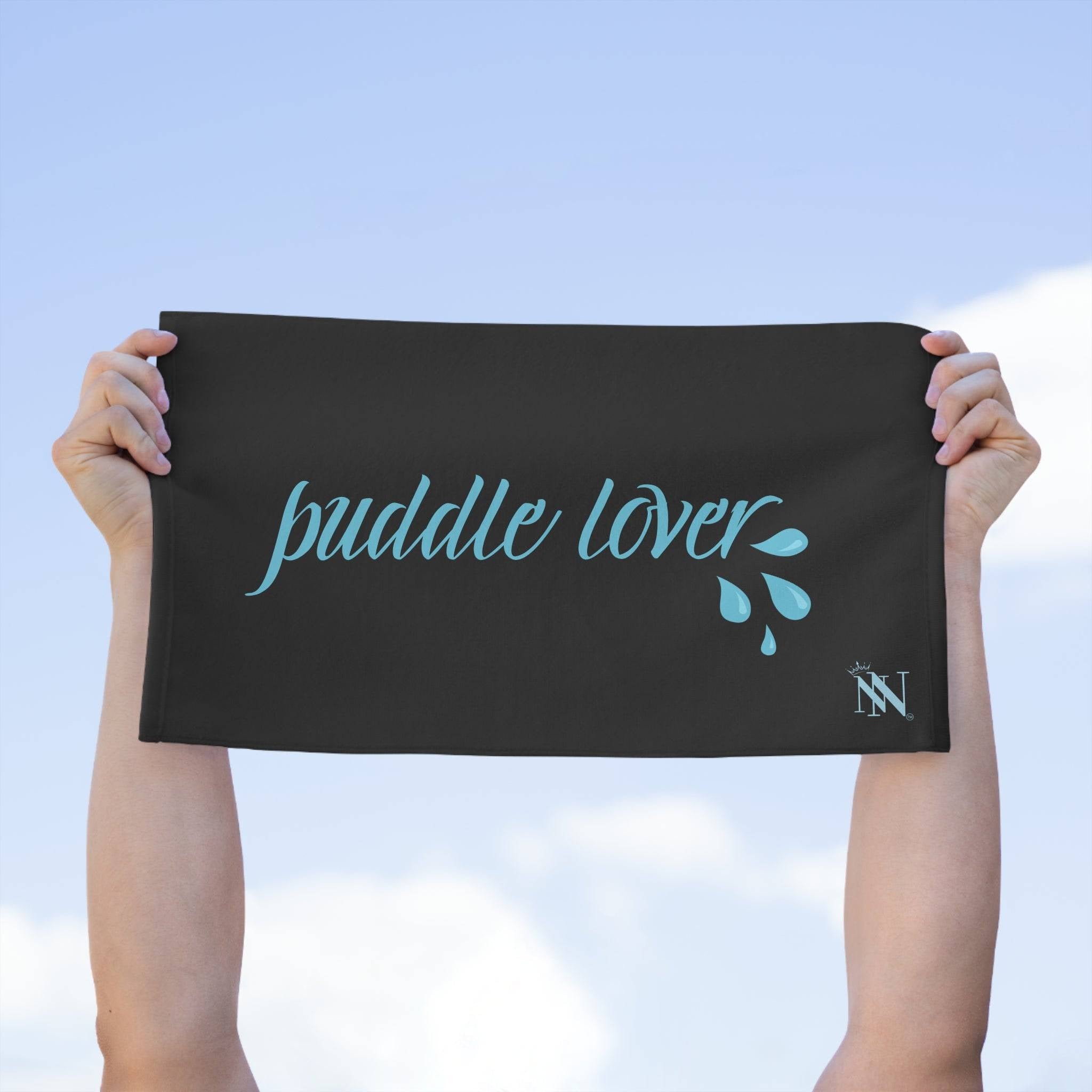 Puddle Lover Black Mix Match Soft Sex Towels | Flirty Lovers’ Gifts