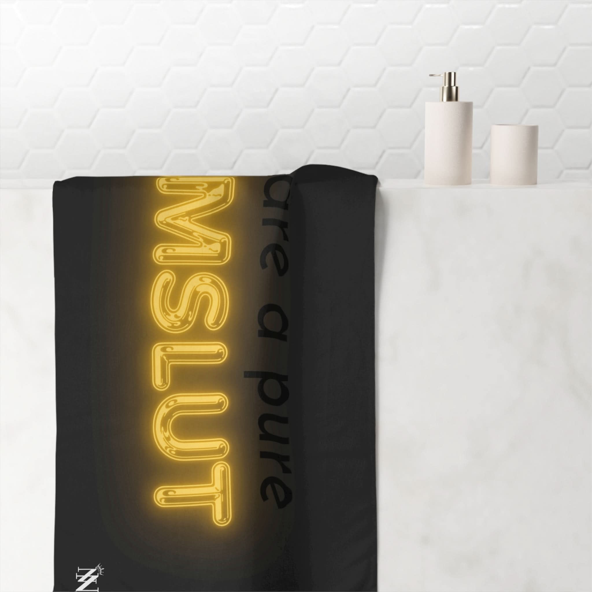 Pure Cum Slut | Mix & Match Naughty XL Fun-Flirty Lovers’ Towels