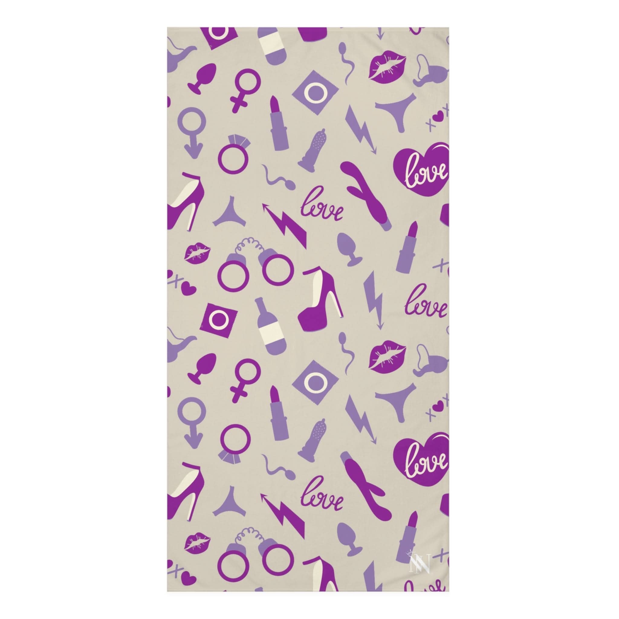 Purple Sex Toys | Mix & Match Naughty XL Fun-Flirty Lovers’ Towels