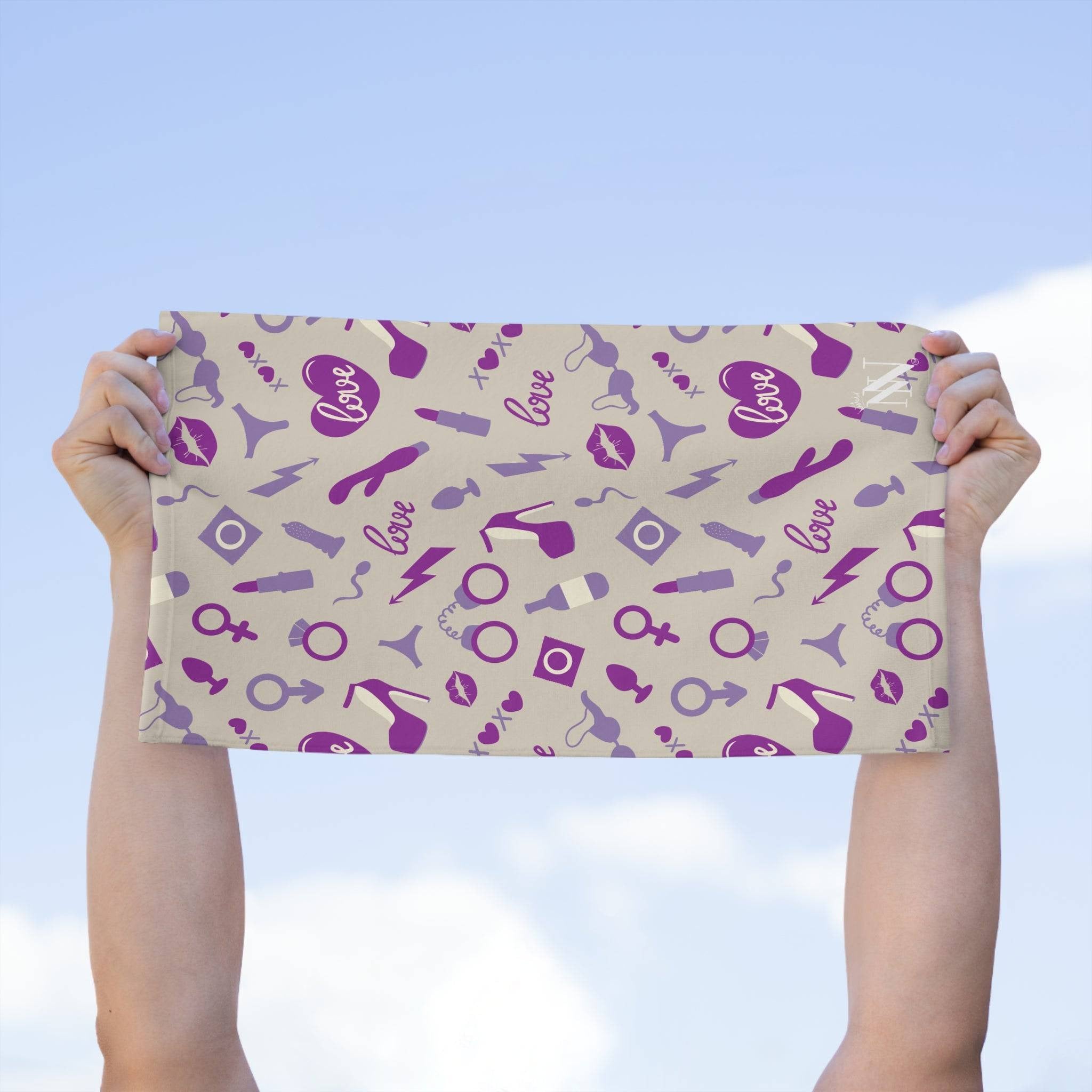 Purple Sex Toys | Mix & Match Soft Fun-Flirty Lovers’ Towels