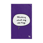 Purple Thinking About My Sex Toys | Mix & Match Original Fun-Flirty Lovers’ Towels