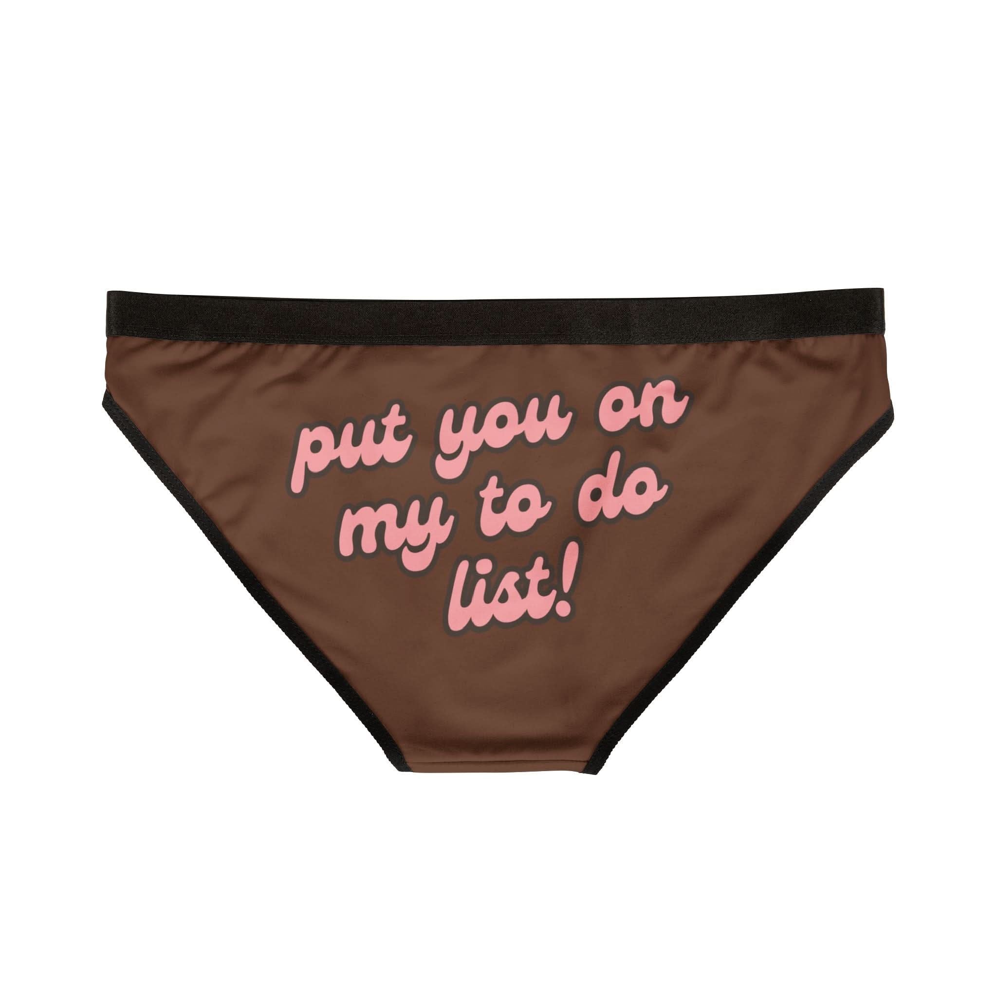 Put You on My to Do List! | Mix & Match Women’s Fun-Flirty Lovers’ Panties
