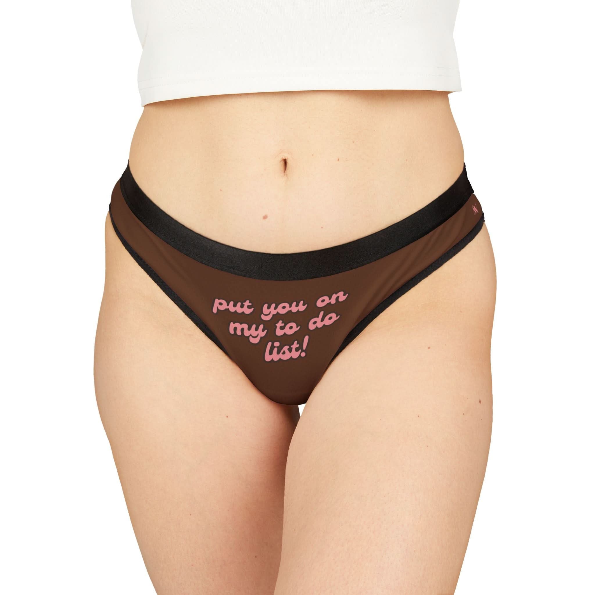 Put You on My to Do List! | Mix & Match Women’s Fun-Flirty Lovers’ Thongs