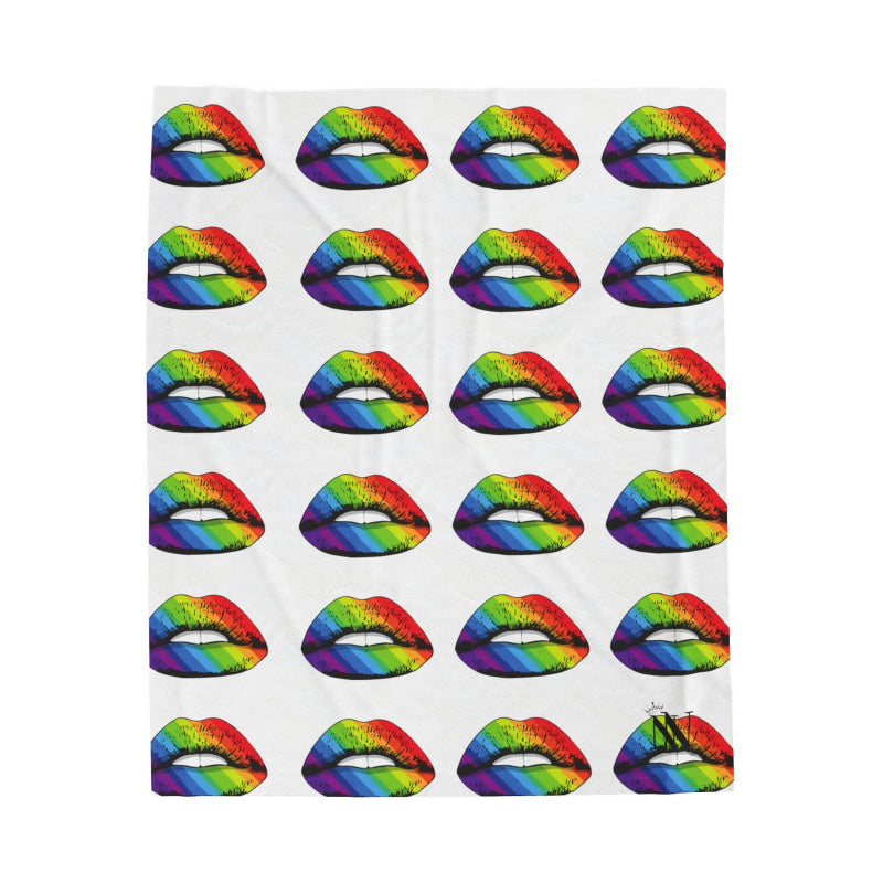 Rainbow Kiss Lips | Mix & Match Fun-Flirty Lovers’ Blankets