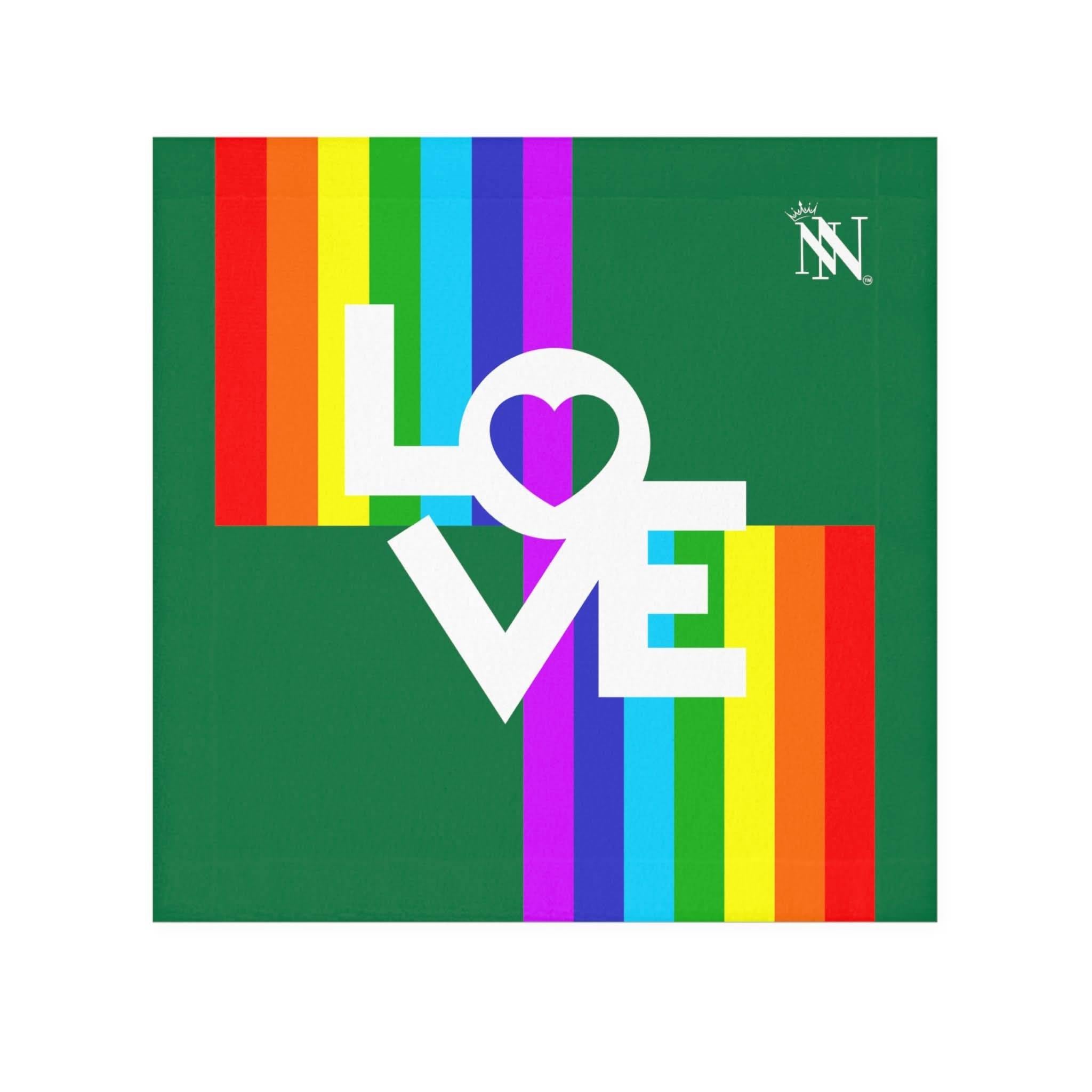 Rainbow Love Green | Mix & Match Lils’ Fun-Flirty Lovers’ Towels