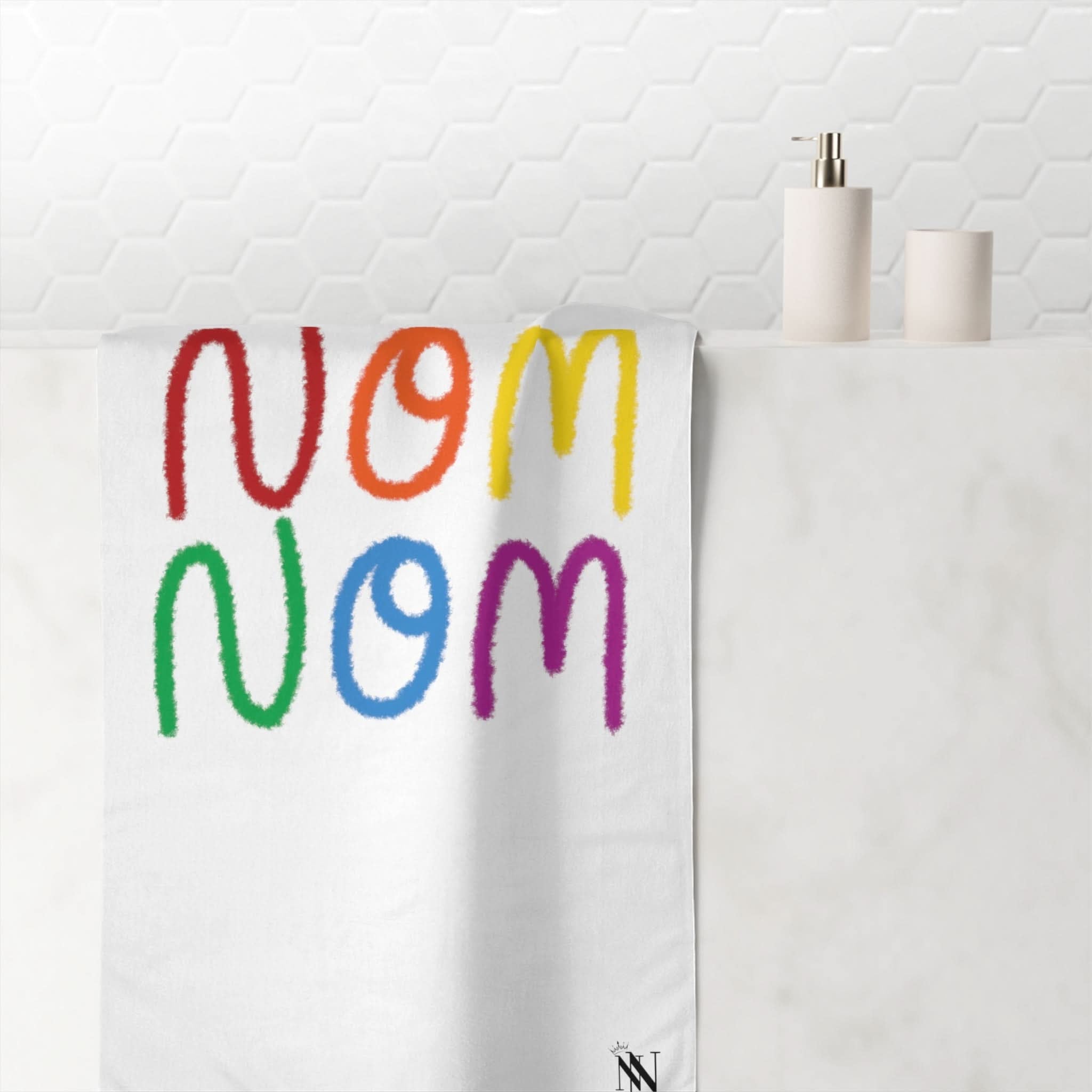 Rainbow Nom Nom | Mix & Match Naughty XL Fun-Flirty Lovers’ Towels