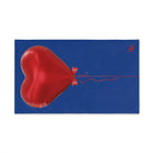 Red Heart Balloon Bow 3D Print Blue | Mix & Match Original Fun-Flirty Lovers’ Towels