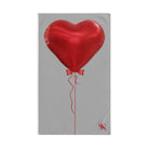Red Heart Balloon Bow 3D Print Light Grey | Mix & Match Original Fun-Flirty Lovers’ Towels