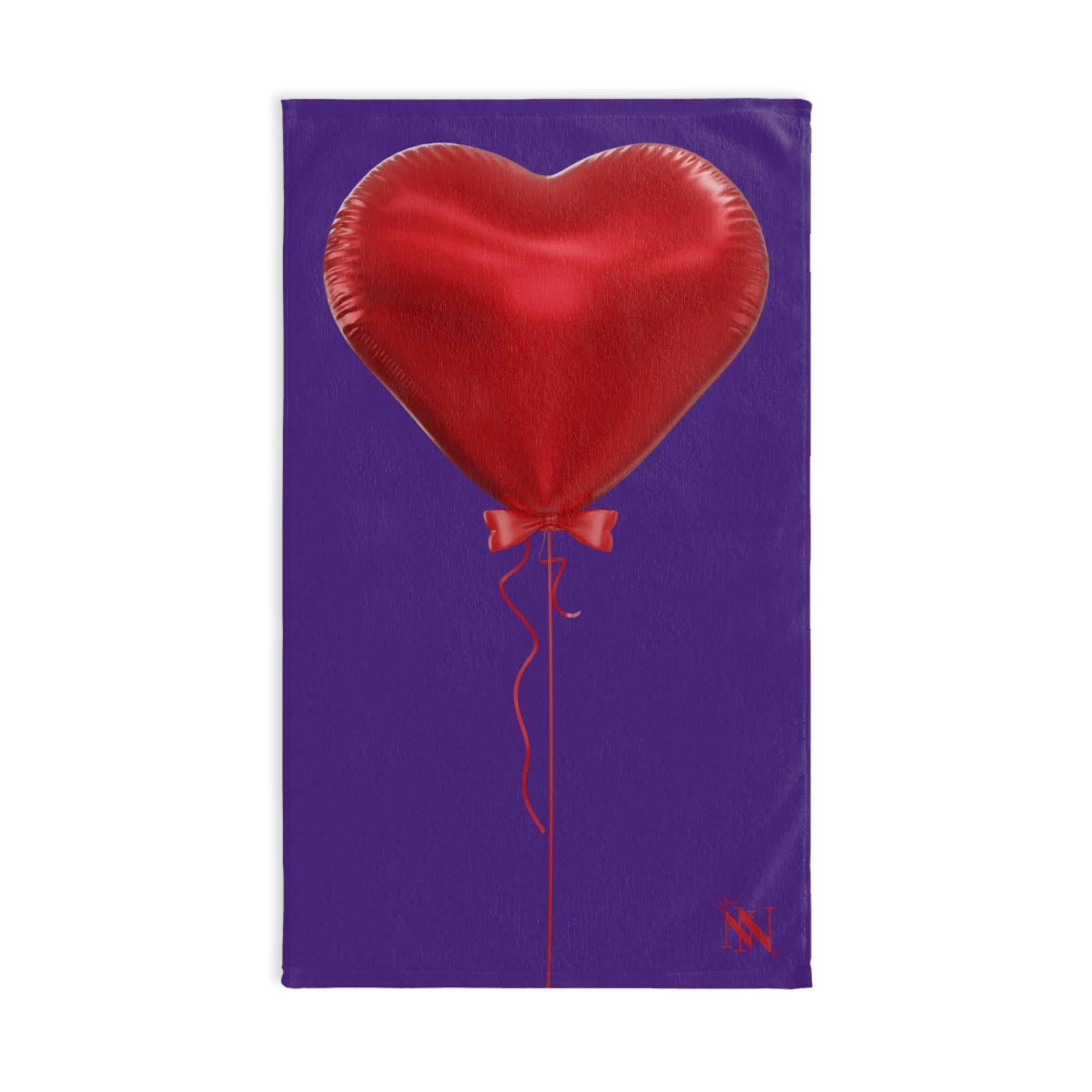 Red Heart Balloon Bow 3D Print Purple | Mix & Match Original Fun-Flirty Lovers’ Towels