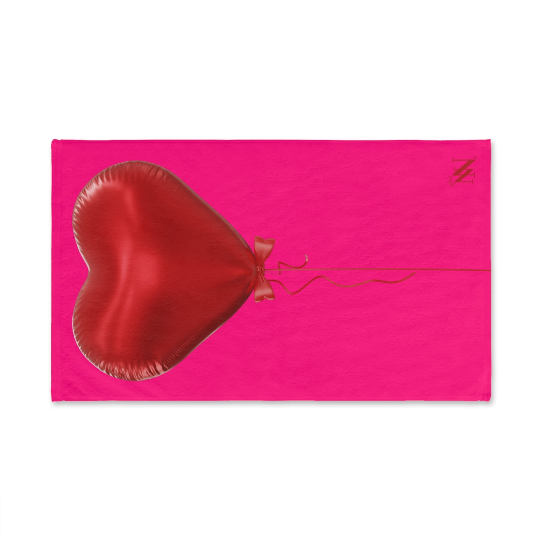 Red Heart Balloon Bow 3D Print Signature Pink | Mix & Match Original Fun-Flirty Lovers’ Towels
