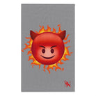 Red Hot Naughty Devil Emoji Grey | Mix & Match Soft Fun-Flirty Lovers’ Towels