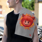 Red Hot Naughty Devil Emoji Grey | Mix & Match Soft Fun-Flirty Lovers’ Towels