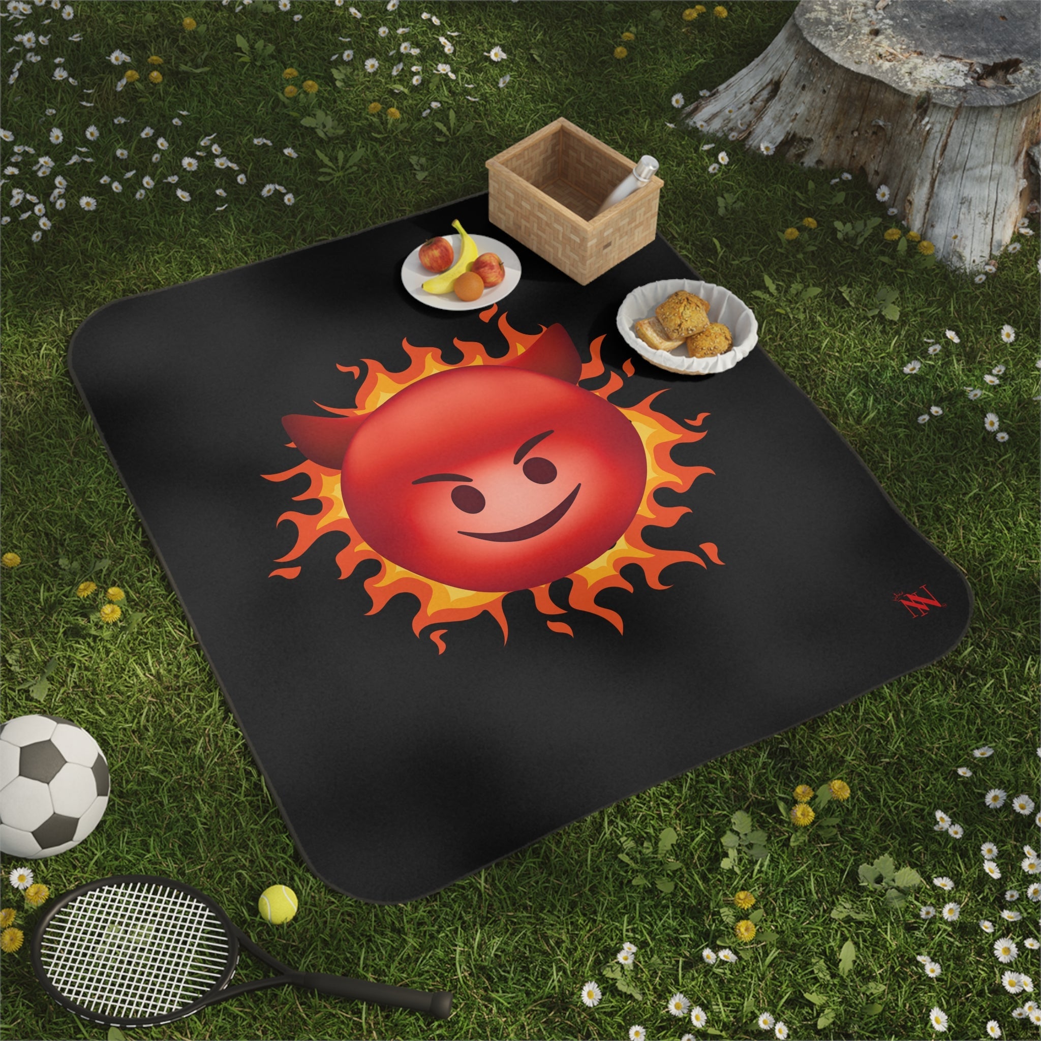 Red Hot Naughty Devil Emoji | Mix Match Fun-Flirty Lovers’ Water-Resistant Blankets