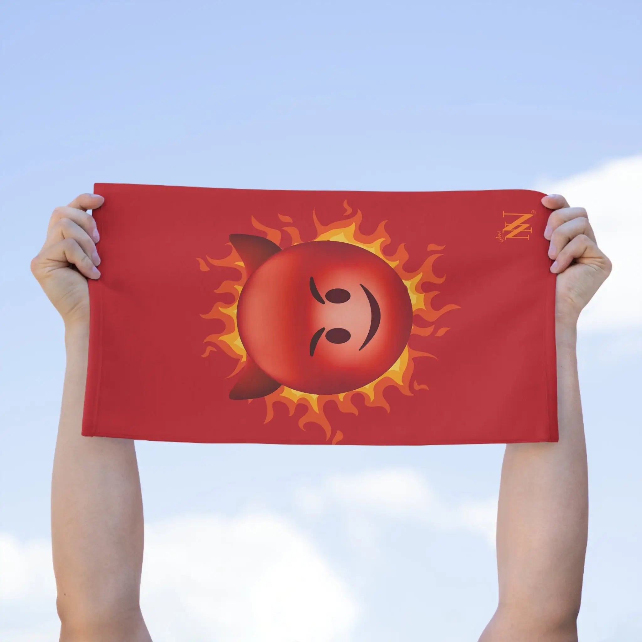 Red Hot Naughty Devil Emoji Red | Mix & Match Soft Fun-Flirty Lovers’ Towels
