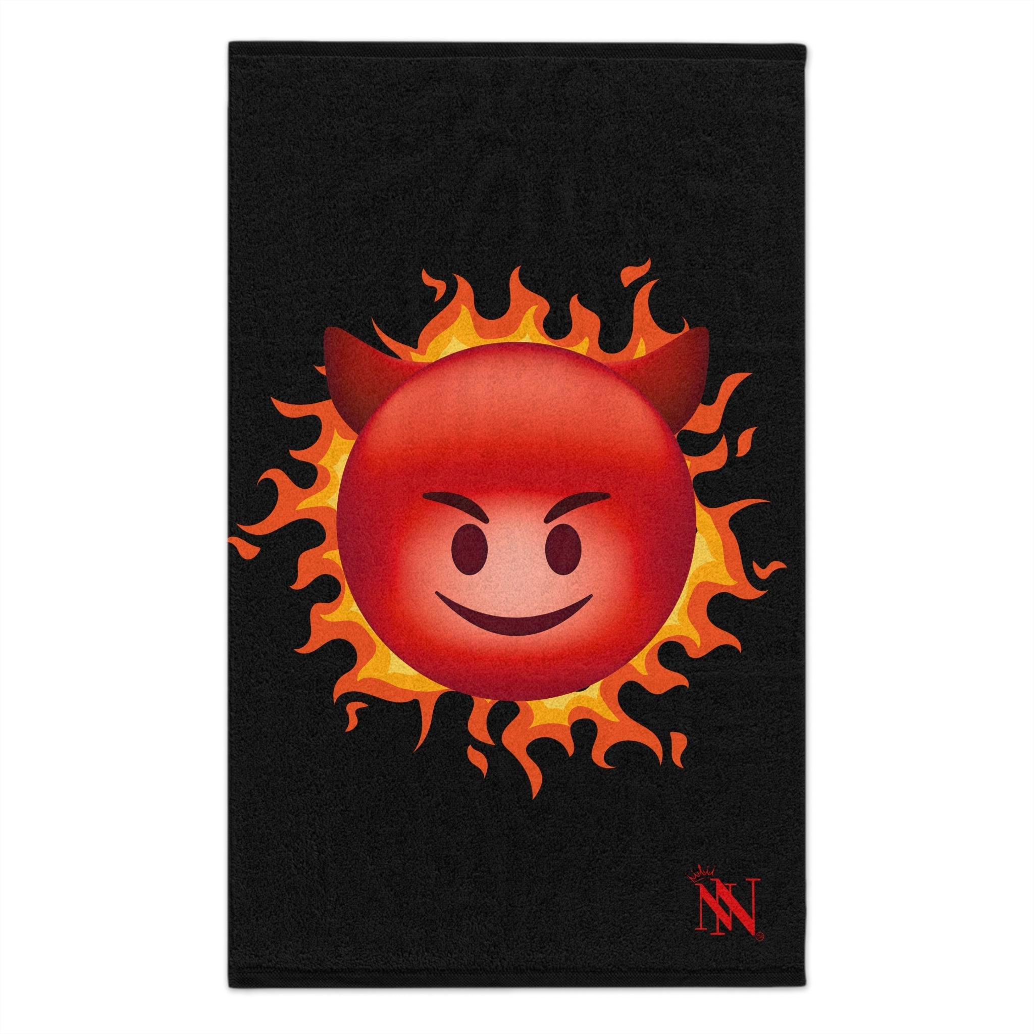 Red Hot Naughty Devil Emoji | Mix & Match Soft Fun-Flirty Lovers’ Towels