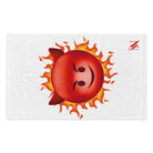 Red Hot Naughty Devil Emoji White | Mix & Match Soft Fun-Flirty Lovers’ Towels